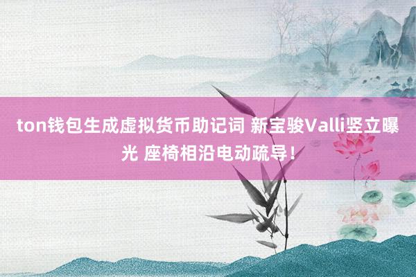 ton钱包生成虚拟货币助记词 新宝骏Valli竖立曝光 座椅相沿电动疏导！